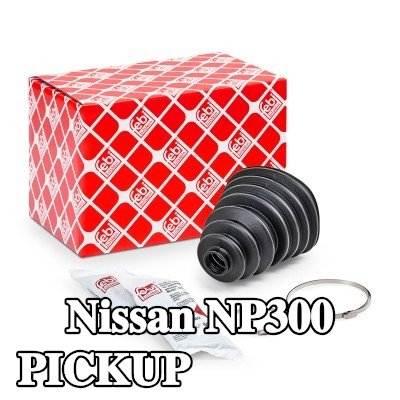 FEBI BILSTEIN غطاء مفصل CV المحور الأمامي, المحور الخلفي, مع مشابك — Nissan Np300 Pickup