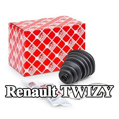 FEBI BILSTEIN غطاء مفصل CV المحور الأمامي, المحور الخلفي, مع مشابك — Renault Twizy