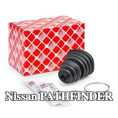 FEBI BILSTEIN غطاء مفصل CV المحور الأمامي, المحور الخلفي, مع مشابك — Nissan Pathfinder