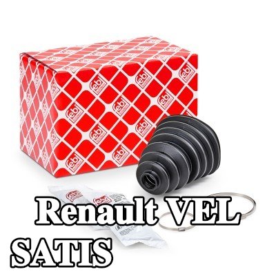 FEBI BILSTEIN غطاء مفصل CV المحور الأمامي, المحور الخلفي, مع مشابك — Renault Vel Satis