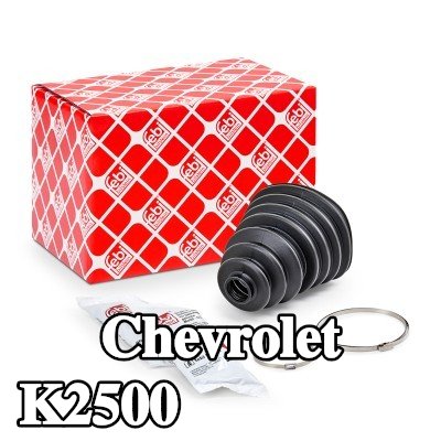FEBI BILSTEIN غطاء مفصل CV المحور الأمامي, المحور الخلفي, مع مشابك — Chevrolet K2500