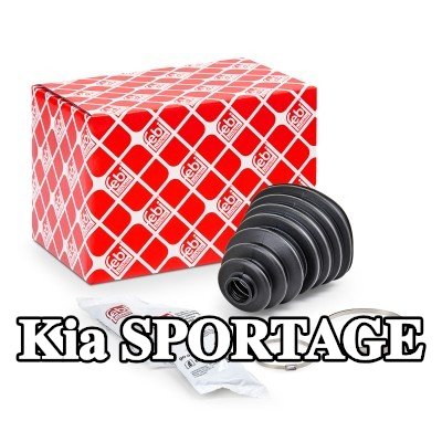 FEBI BILSTEIN غطاء مفصل CV المحور الأمامي, المحور الخلفي, مع مشابك — Kia Sportage