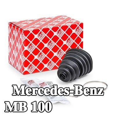 FEBI BILSTEIN غطاء مفصل CV المحور الأمامي, المحور الخلفي, مع مشابك — Mercedes-Benz Mb 100