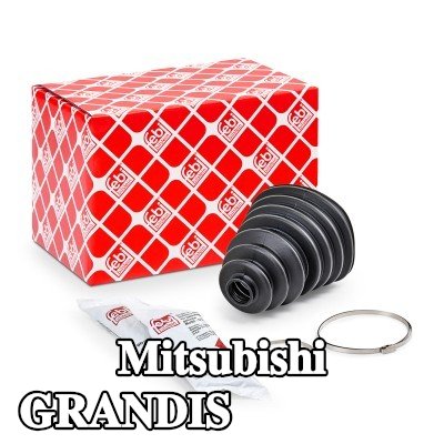 FEBI BILSTEIN غطاء مفصل CV المحور الأمامي, المحور الخلفي, مع مشابك — Mitsubishi Grandis