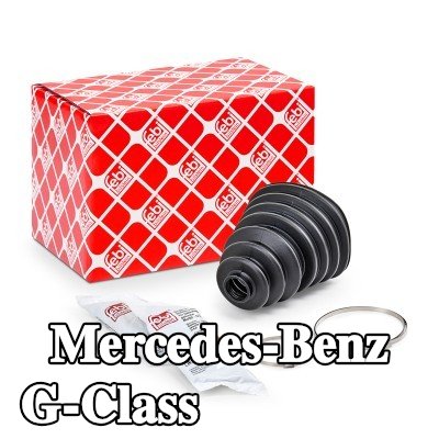 FEBI BILSTEIN غطاء مفصل CV المحور الأمامي, المحور الخلفي, مع مشابك — Mercedes-Benz G-Class