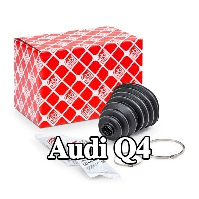 FEBI BILSTEIN غطاء مفصل CV المحور الأمامي, المحور الخلفي, مع مشابك — Audi Q4