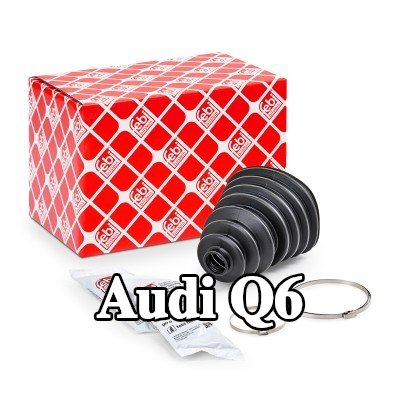 FEBI BILSTEIN غطاء مفصل CV المحور الأمامي, المحور الخلفي, مع مشابك — Audi Q6