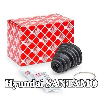 FEBI BILSTEIN غطاء مفصل CV المحور الأمامي, المحور الخلفي, مع مشابك — Hyundai Santamo