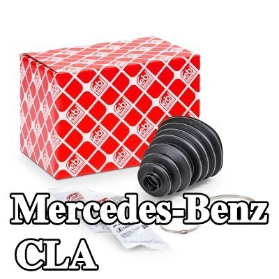 FEBI BILSTEIN غطاء مفصل CV المحور الأمامي, المحور الخلفي, مع مشابك — Mercedes-Benz Cla