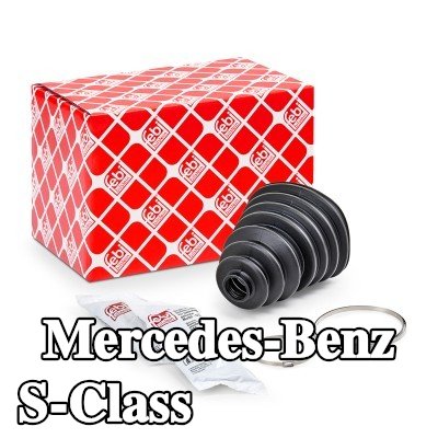FEBI BILSTEIN غطاء مفصل CV المحور الأمامي, المحور الخلفي, مع مشابك — Mercedes-Benz S-Class
