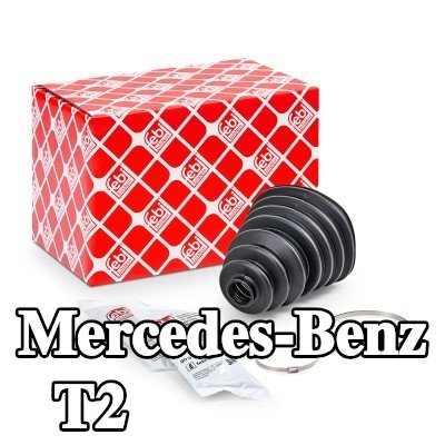 FEBI BILSTEIN غطاء مفصل CV المحور الأمامي, المحور الخلفي, مع مشابك — Mercedes-Benz T2