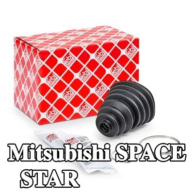 FEBI BILSTEIN غطاء مفصل CV المحور الأمامي, المحور الخلفي, مع مشابك — Mitsubishi Space Star