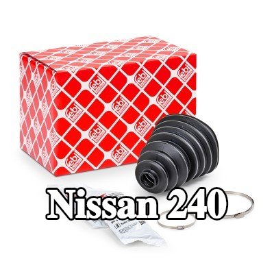 FEBI BILSTEIN غطاء مفصل CV المحور الأمامي, المحور الخلفي, مع مشابك — Nissan 240