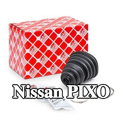 FEBI BILSTEIN غطاء مفصل CV المحور الأمامي, المحور الخلفي, مع مشابك — Nissan Pixo