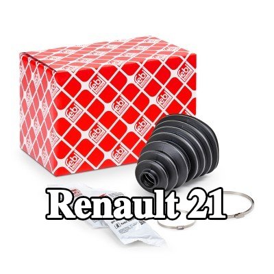 FEBI BILSTEIN غطاء مفصل CV المحور الأمامي, المحور الخلفي, مع مشابك — 1990 Renault 21