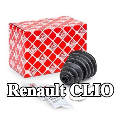 FEBI BILSTEIN غطاء مفصل CV المحور الأمامي, المحور الخلفي, مع مشابك — Renault Clio