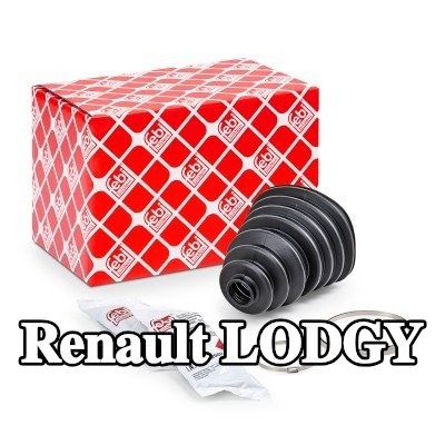 FEBI BILSTEIN غطاء مفصل CV المحور الأمامي, المحور الخلفي, مع مشابك — Renault Lodgy