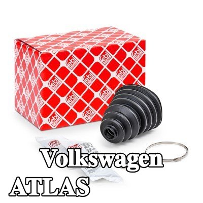 FEBI BILSTEIN غطاء مفصل CV المحور الأمامي, المحور الخلفي, مع مشابك — Volkswagen Atlas