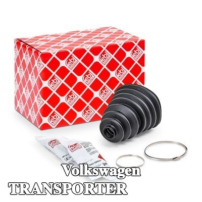 FEBI BILSTEIN غطاء مفصل CV المحور الأمامي, المحور الخلفي, مع مشابك — Volkswagen Transporter