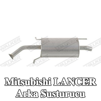 WALKER Arka susturucu 920mm, montaj parçaları olmadan — 2003 Mitsubishi Lancer