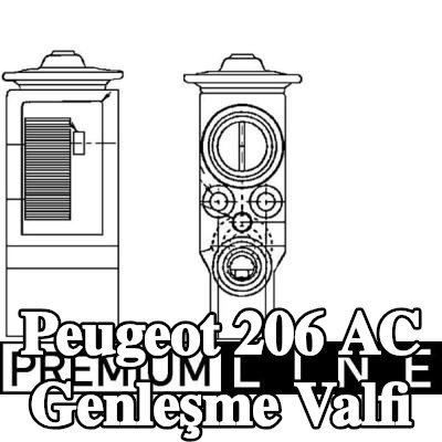 MAHLE Flanşlı AC genleşme valfi, vida ile — Peugeot 206