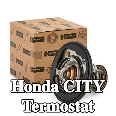 DENSO Termostat 77°C, conta/sızdırmazlık elemanları ile — 2012 Honda City