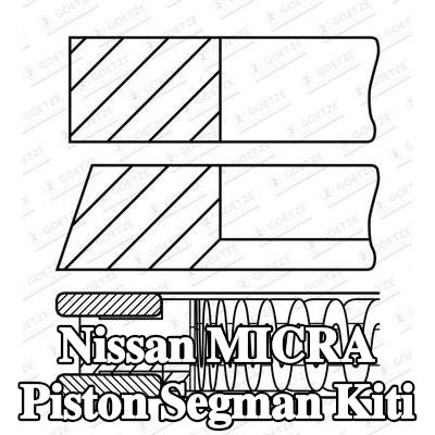 GOETZE ENGINE Piston Segman Kiti — 2011 Nissan Micra