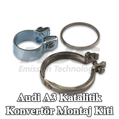 HJS Kelepçeli katalitik konvertör montaj kiti — Audi A3