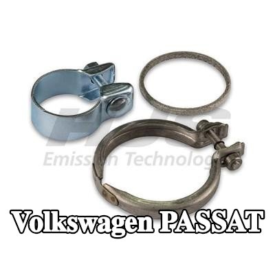 HJS طقم تركيب المحول الحفاز مع مشبك — Volkswagen Passat