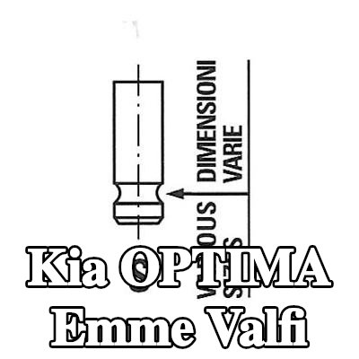 FRECCIA Emme valfi Nitrürlenmiş valf gövdesi, Sertleştirilmiş valf sapı ucu — Kia Optima