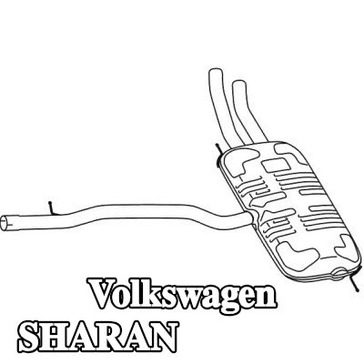 VEGAZ كاتم الصوت الخلفي — Volkswagen Sharan