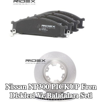 RIDEX Fren diskleri ve balataları seti Ön Aks, içten havalandırmalı — Nissan Np300 Pickup