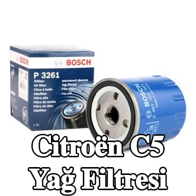 BOSCH Tek çek valflı yağ filtresi — 2002 Citroën C5