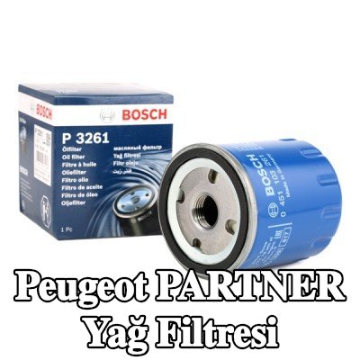 BOSCH Tek çek valflı yağ filtresi — 2002 Peugeot Partner