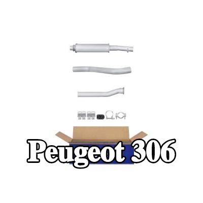 HELLA كاتم صوت وسط مع قطع التثبيت — Peugeot 306