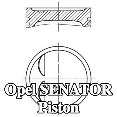 MAHLE Soğutma kanalı olmayan piston — Opel Senator