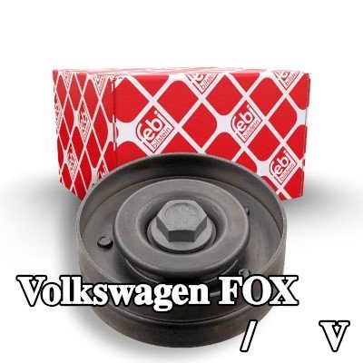FEBI BILSTEIN بكرة الانحراف/التوجيه, V-ribbed belt Outer Diameter: 76mm, مع برغي — Volkswagen Fox