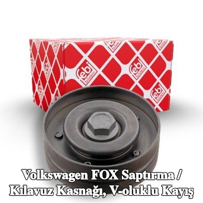 FEBI BILSTEIN Saptırma / kılavuz kasnağı, V-ribbed belt Outer Diameter: 76mm, vida ile — Volkswagen Fox