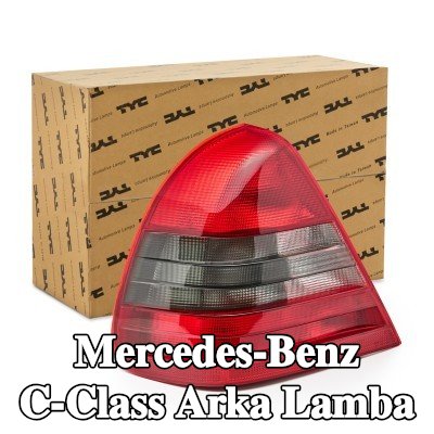 TYC Arka lamba Sol, duman grisi, ampul tutuculu — 2000 Mercedes-Benz C-Class