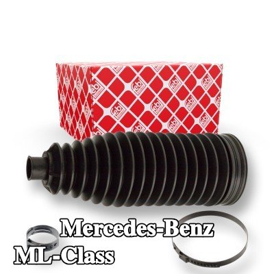 FEBI BILSTEIN طقم غطاء حامل التوجيه المحور الأمامي الأيسر, مع مشابك — Mercedes-Benz ML-Class