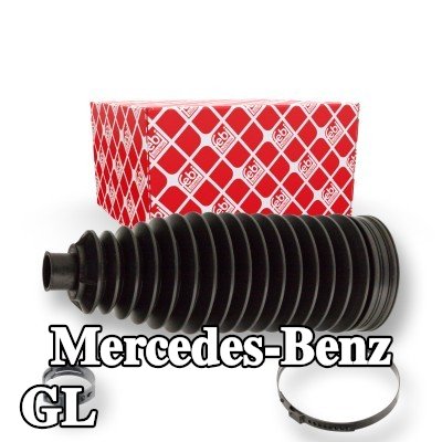 FEBI BILSTEIN طقم غطاء حامل التوجيه المحور الأمامي الأيسر, مع مشابك — Mercedes-Benz Gl