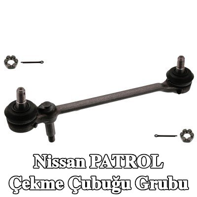 FEBI BILSTEIN Rot kolu grubu Orta, Ön Aks, 320mm, taç somun ile — 1997 Nissan Patrol