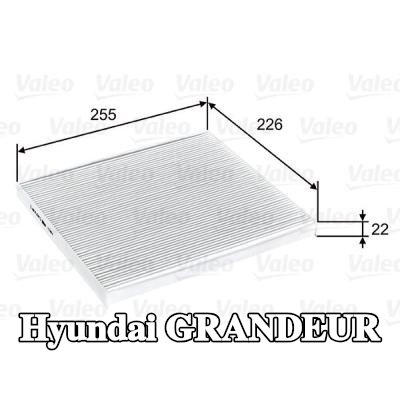 VALEO مرشح حبوب اللقاح CLIMFILTER COMFORT, مرشح الجسيمات — Hyundai Grandeur