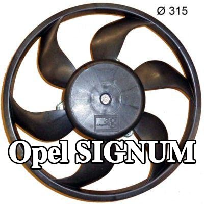 MAHLE مروحة, المبرد 315mm, بدون غطاء مروحة المبرد — Opel Signum