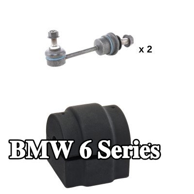 RIDEX طقم إصلاح, جلبة قضيب مانع الانقلاب للمحور الخلفي على كلا الجانبين, مع قضيب توصيل — BMW 6 Series