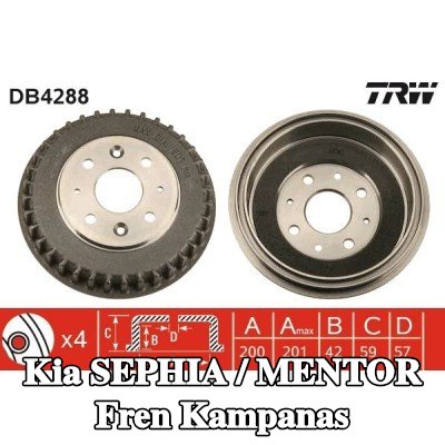 TRW Fren kampanas — Kia Sephia / Mentor