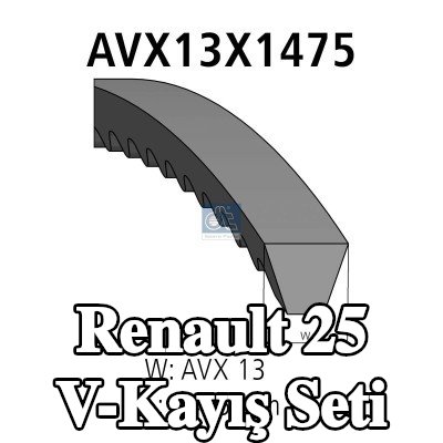 DT Spare Parts V-Kayış Seti — Renault 25