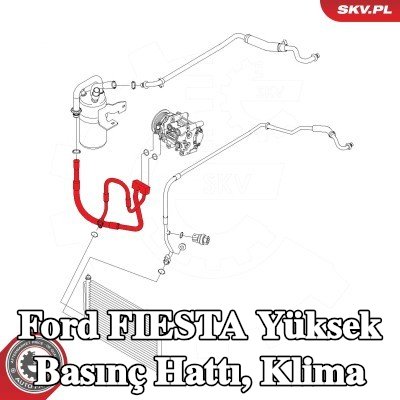 ESEN SKV Yüksek Basınç Hattı, klima — 2002 Ford Fiesta
