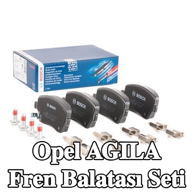 BOSCH Fren balatası seti 16, 8mm, gıcırtı önleyici plaka ile, cıvata/vida ile, aksesuarlarla, yaylı — Opel Agila