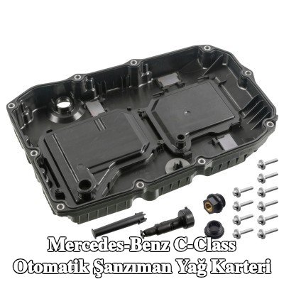 FEBI BILSTEIN Automatic transmission oil pan Oil sump with permanently integrated filter element, contalı/sızdırmaz, cıvata/vida ile — Mercedes-Benz C-Class